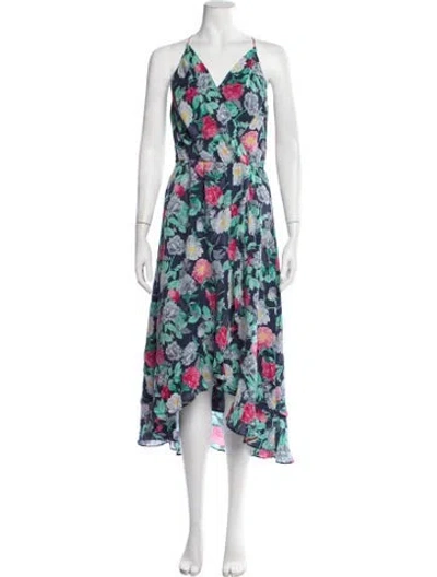 Pre-owned Joie Silk Midi Length Dress In Blue