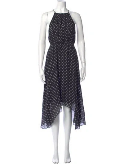 Pre-owned Joie Silk Midi Length Dress In Blue