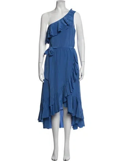 Pre-owned Joie Silk Midi Length Dress In Blue