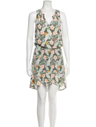 Pre-owned Joie Silk Midi Length Dress In Green