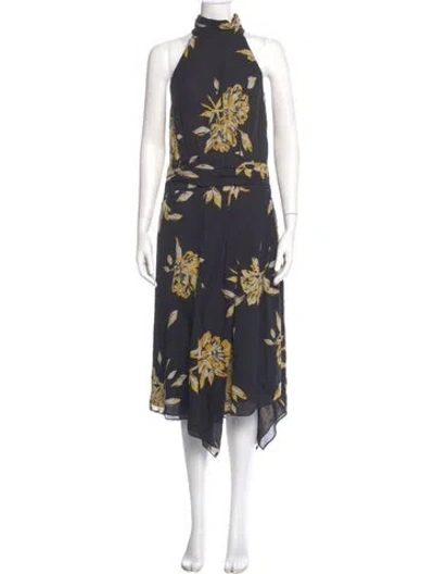 Pre-owned Joie Silk Midi Length Dress In Multi