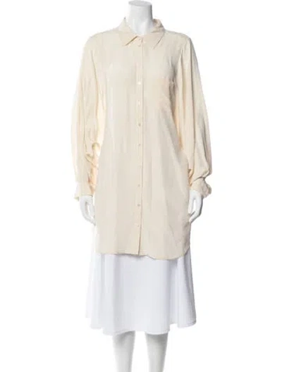 Pre-owned Joie Silk Midi Length Dress In Neutral