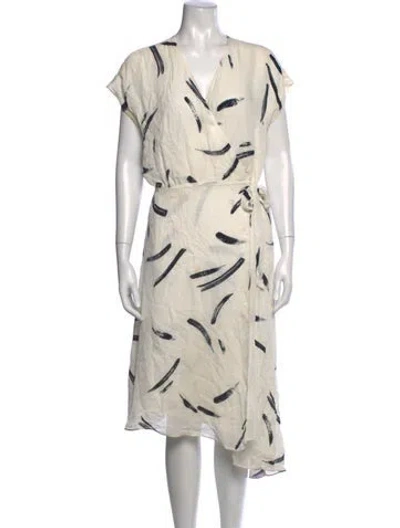 Pre-owned Joie Silk Midi Length Dress In Neutrals