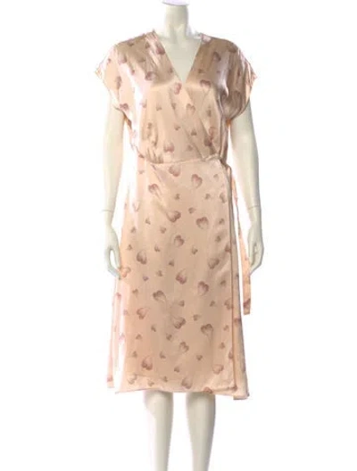 Pre-owned Joie Silk Midi Length Dress In Pink