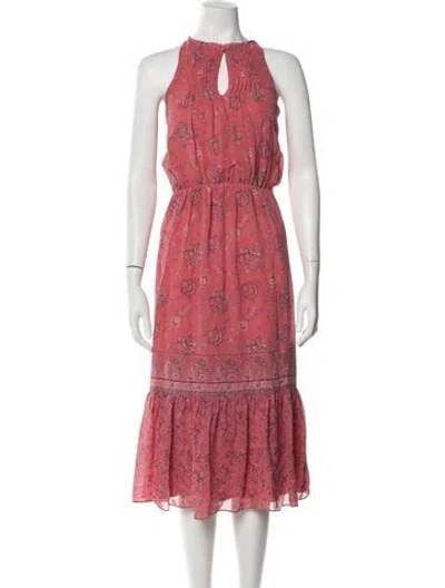 Pre-owned Joie Silk Midi Length Dress In Pink