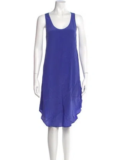 Pre-owned Joie Silk Midi Length Dress In Purple