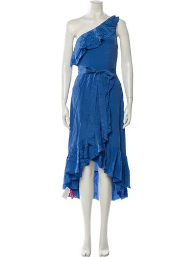 Pre-owned Joie Silk Midi Length Dress W/ Tags In Blue