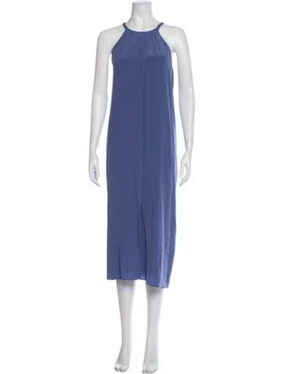 Pre-owned Joie Silk Midi Length Dress W/ Tags In Blue