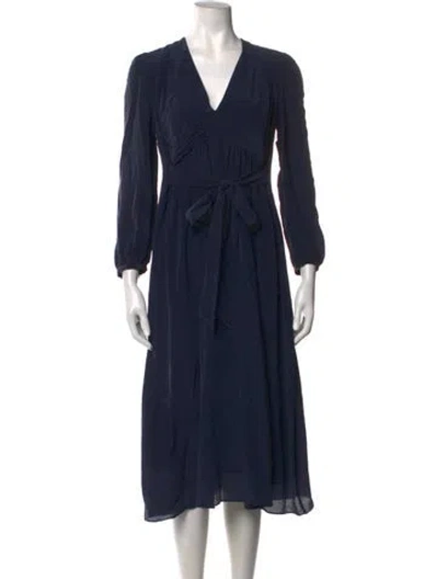 Pre-owned Joie Silk Midi Length Dress W/ Tags In Blue