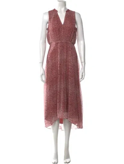 Pre-owned Joie Silk Midi Length Dress W/ Tags In Pink