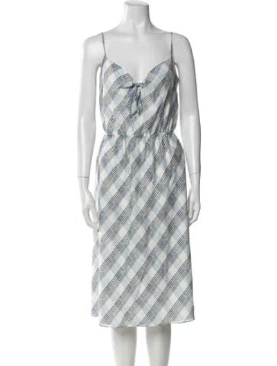Pre-owned Joie Silk Midi Length Dress In White