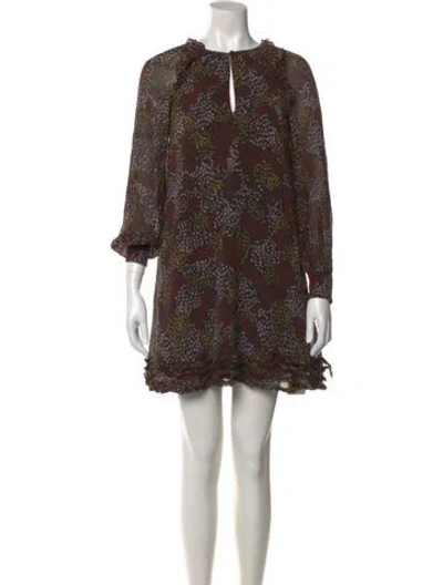 Pre-owned Joie Silk Mini Dress In Black