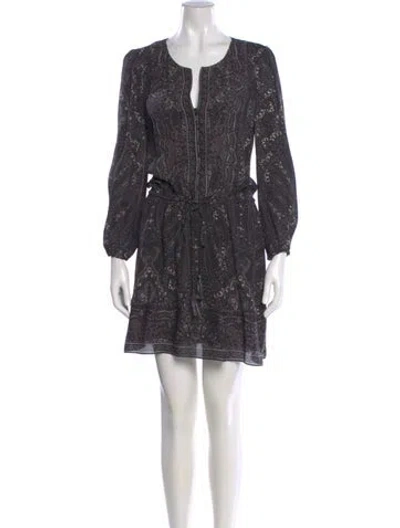 Pre-owned Joie Silk Mini Dress In Black