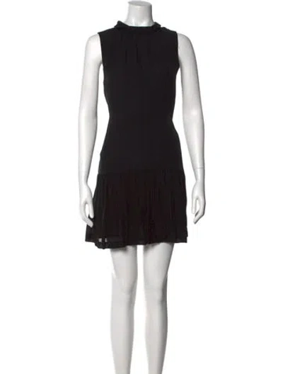 Pre-owned Joie Silk Mini Dress In Black