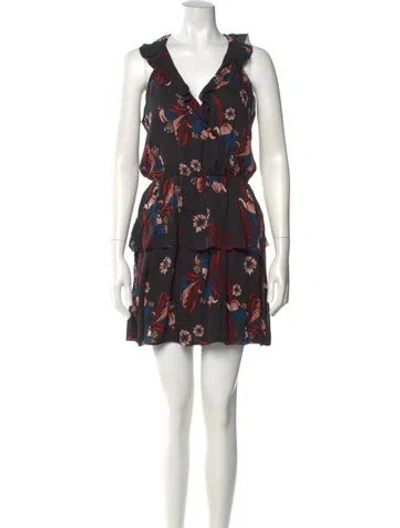 Pre-owned Joie Silk Mini Dress In Black