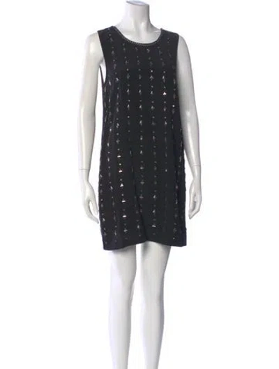 Pre-owned Joie Silk Mini Dress In Black