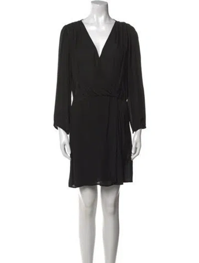 Pre-owned Joie Silk Mini Dress In Black