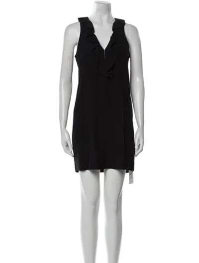 Pre-owned Joie Silk Mini Dress In Black