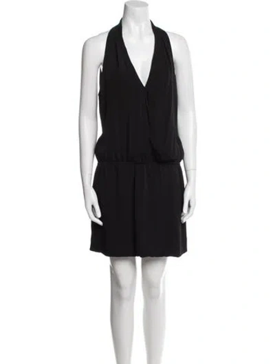 Pre-owned Joie Silk Mini Dress In Black