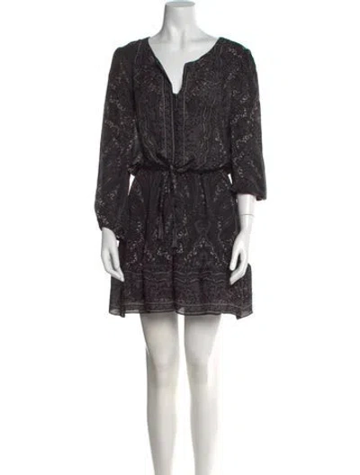 Pre-owned Joie Silk Mini Dress In Black