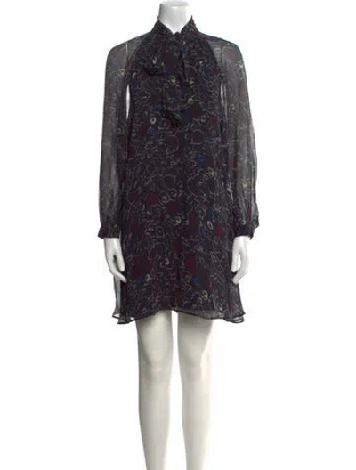 Pre-owned Joie Silk Mini Dress In Black