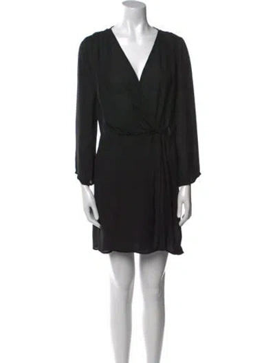 Pre-owned Joie Silk Mini Dress In Black
