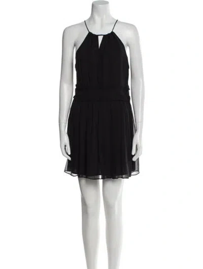 Pre-owned Joie Silk Mini Dress In Black