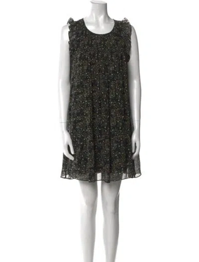 Pre-owned Joie Silk Mini Dress In Black