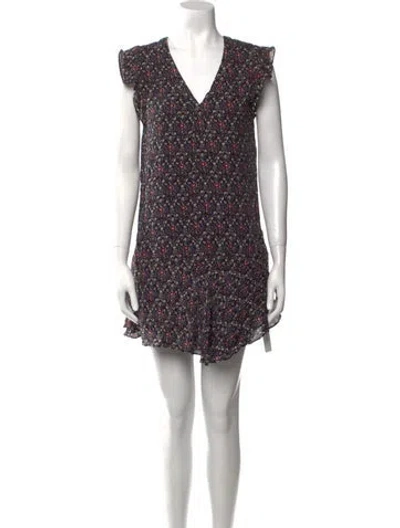 Pre-owned Joie Silk Mini Dress In Black