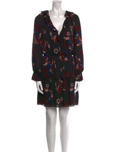 Pre-owned Joie Silk Mini Dress In Black