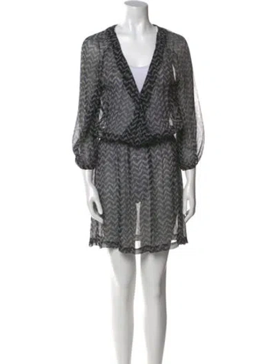 Pre-owned Joie Silk Mini Dress In Black