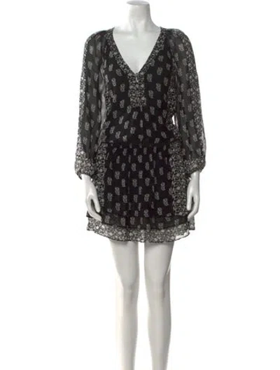 Pre-owned Joie Silk Mini Dress In Black