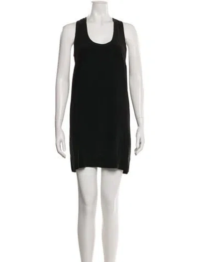Pre-owned Joie Silk Mini Dress In Black