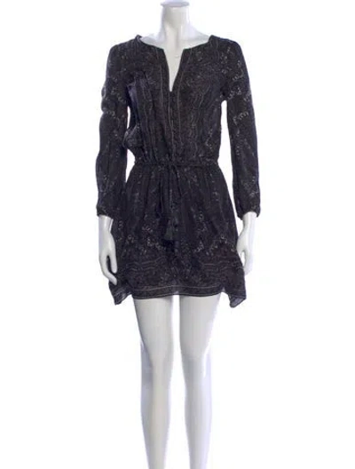 Pre-owned Joie Silk Mini Dress In Black