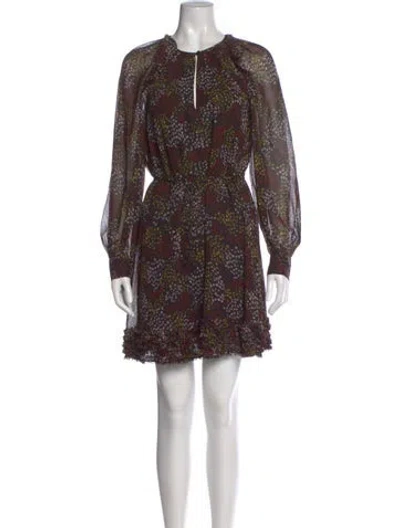 Pre-owned Joie Silk Mini Dress In Black