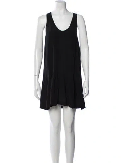 Pre-owned Joie Silk Mini Dress In Black