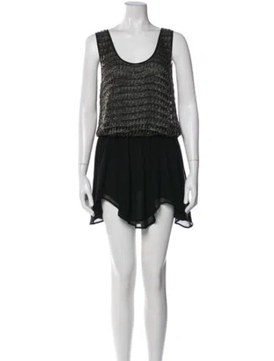 Pre-owned Joie Silk Mini Dress In Black