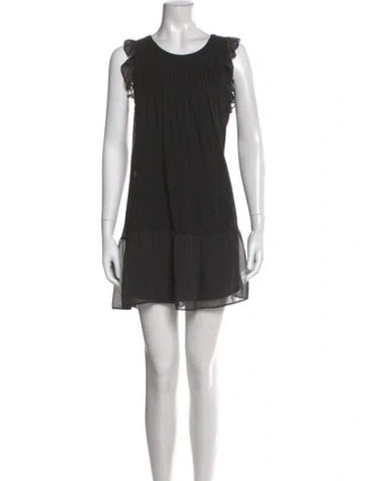 Pre-owned Joie Silk Mini Dress In Black