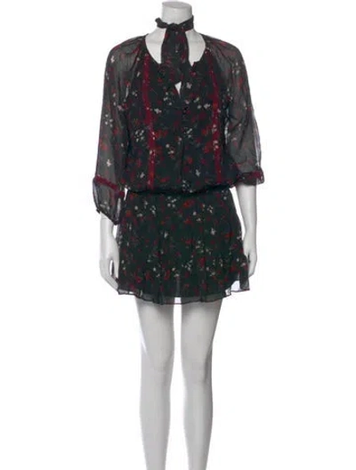 Pre-owned Joie Silk Mini Dress In Black