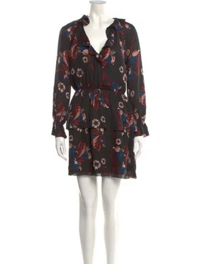 Pre-owned Joie Silk Mini Dress In Black