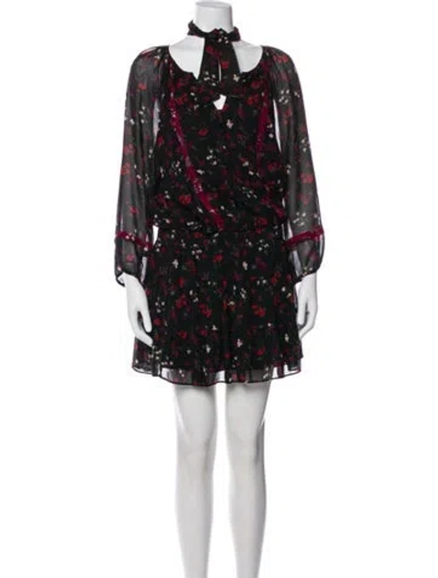 Pre-owned Joie Silk Mini Dress In Black