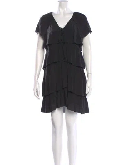 Pre-owned Joie Silk Mini Dress In Black