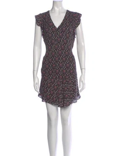 Pre-owned Joie Silk Mini Dress In Black