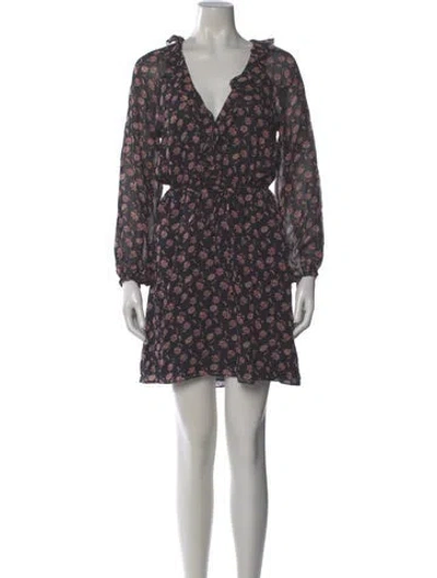 Pre-owned Joie Silk Mini Dress In Black