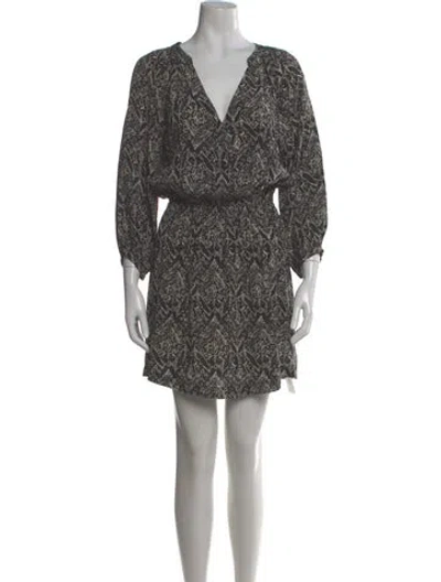 Pre-owned Joie Silk Mini Dress In Black