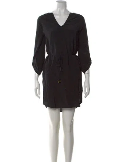 Pre-owned Joie Silk Mini Dress In Black