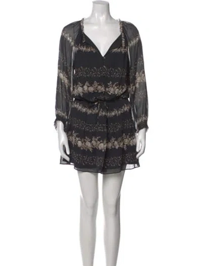 Pre-owned Joie Silk Mini Dress In Black
