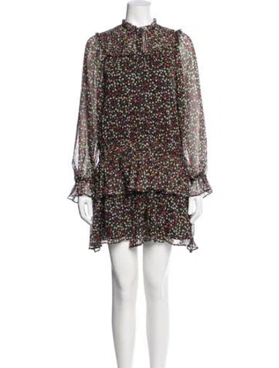 Pre-owned Joie Silk Mini Dress In Black
