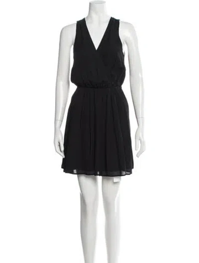 Pre-owned Joie Silk Mini Dress In Black