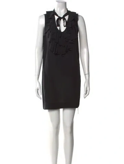 Pre-owned Joie Silk Mini Dress In Black